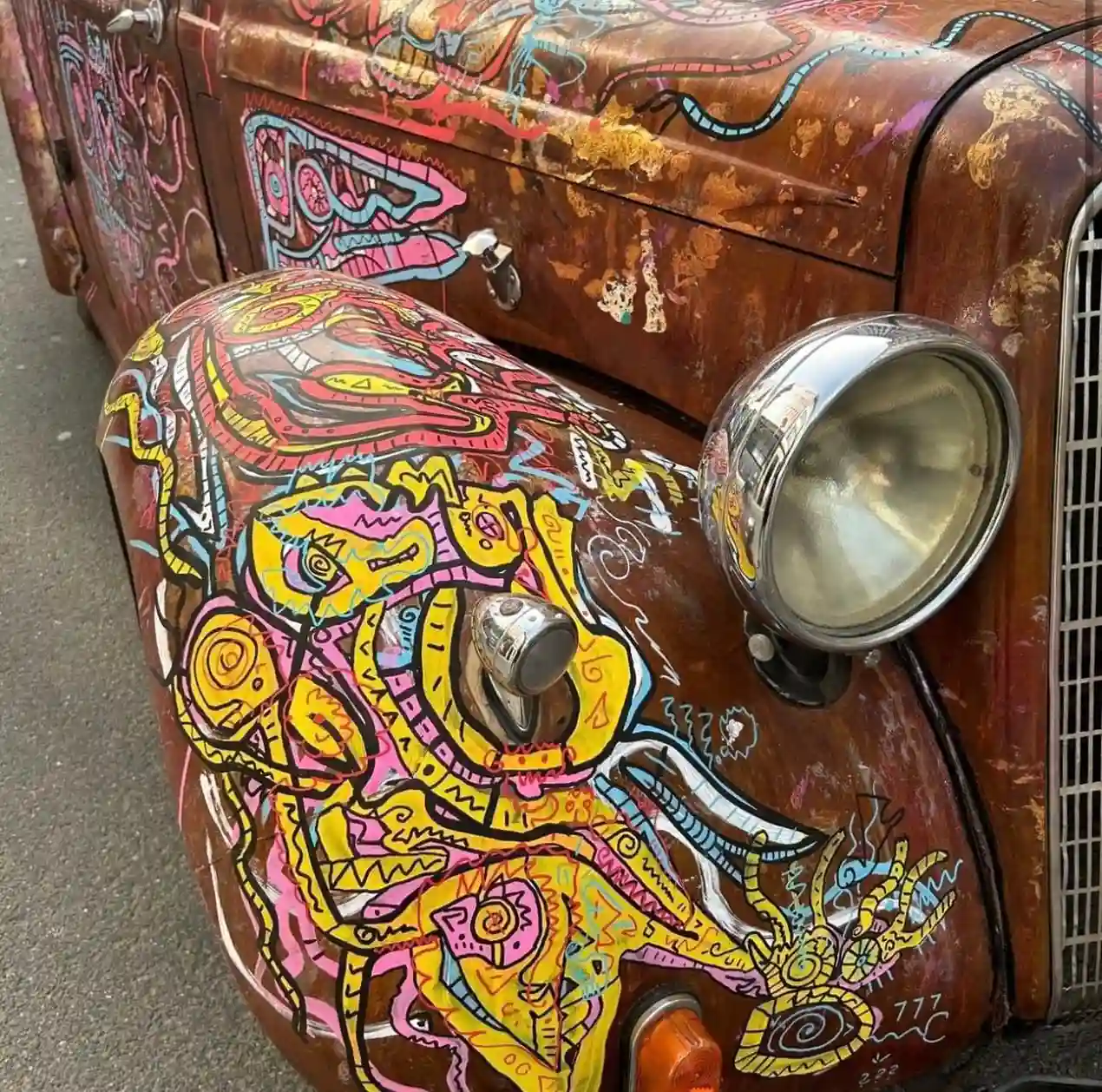 Marie de Gea - Charity-Art-Street Show - Exhibition - Rolf Loebig -Hillman Minx Baujahr 1936